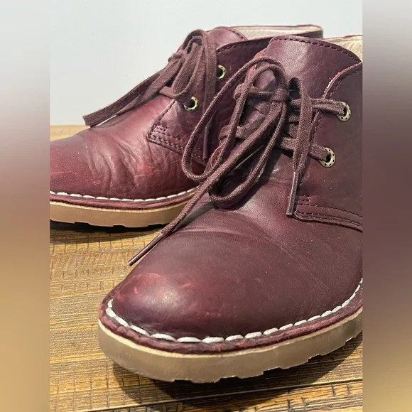 LL Bean Boots Womens 6 Stonington Chukka Burgundy Leather Lace Up Casual - Picture 4 of 16